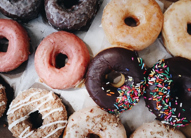 rows of donuts